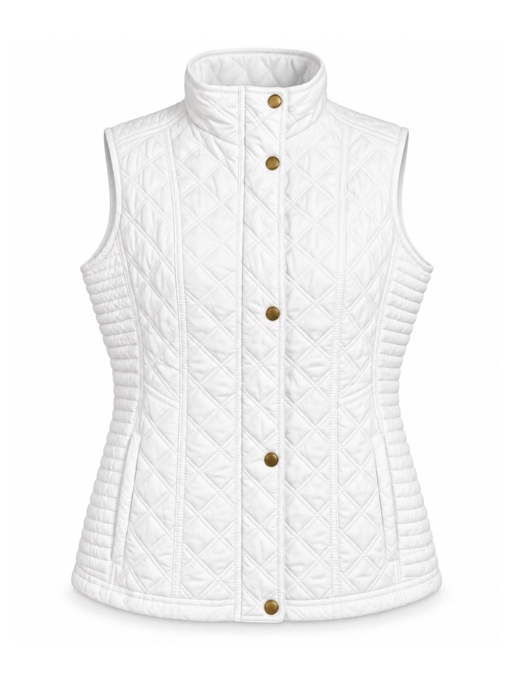 Weatherproof White Quilted Vest Womens Size M